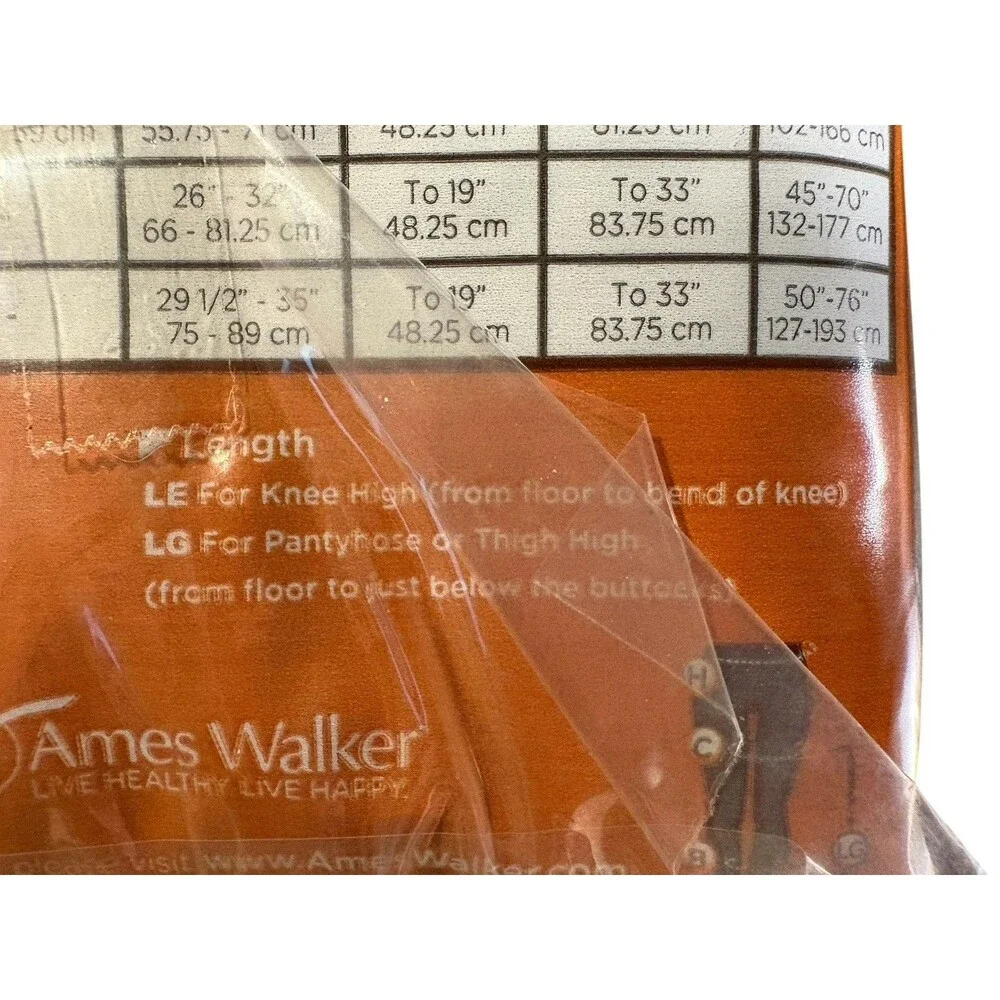 Ames Walker Graduated Compression Sheer Hosiery Open Toe 15-20 mmHg Black Queen+